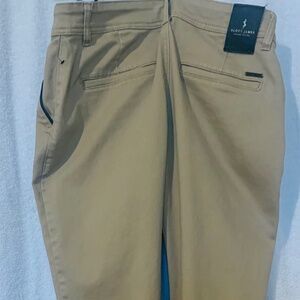 Scott James Mens Khaki Chino Pants Slim Fit 32/30